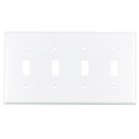 Switch Plate 4Gang/White