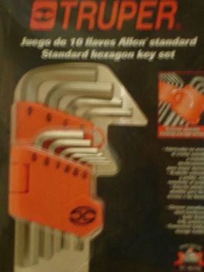 Truper Standard Allen Key Set 10 Pcs