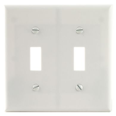 Switch Plate 2Gang/White