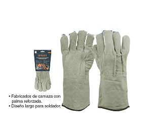 Truper Gloves Worker Leather Cowhide