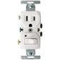 Comb Outlet/Swtch Flush White