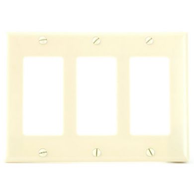 Decora 3Gang Plate/Ivory