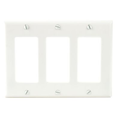 Decora 3Gang Plate/White