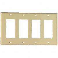 Decora 4Gang Plate/Ivory