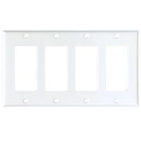 Decora 4Gang Plate/White